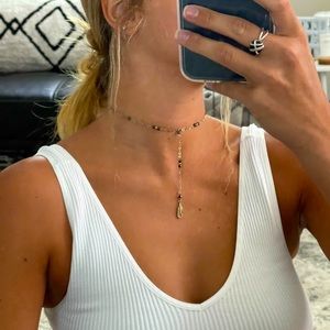 GOLD - STONED HANGING CHOKER